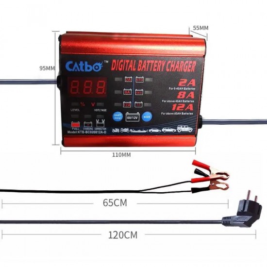 Автоматическое Импульсное Зарядное устройство Katbo KTB-12DS 6V/12V - 2/8/12А фото товара