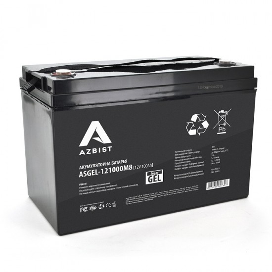 GEL ASGEL-121000M8  Black Case  12V 100.0Ah фото товара