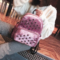 Рюкзак рожевий з заклепками. Хіт - 2017!- 207-243
