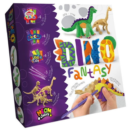 Набор креативного творчества Динозавры Dino Fantasy DF-01U, 3 скелета в наборе (Диметродон) фото товара