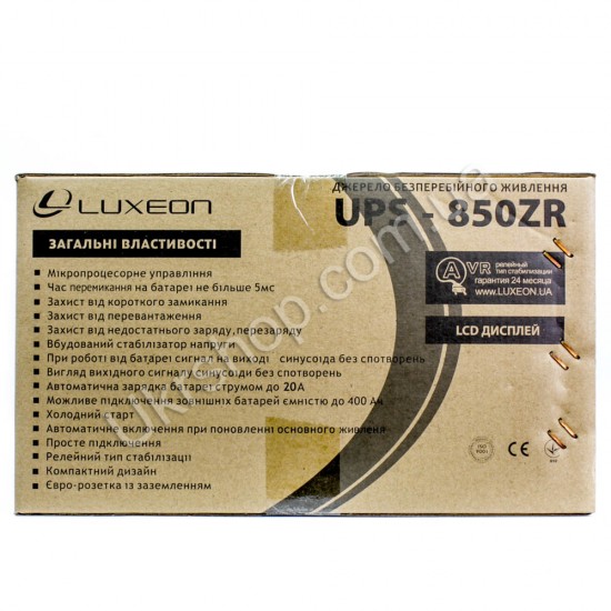 ИБП LUXEON UPS-850ZR фото товара