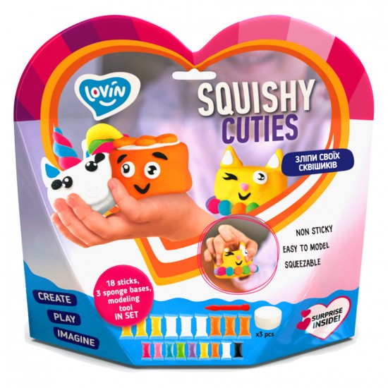 Набор для лепки с воздушным пластилином Squishy Cuties ТМ Lovin 70131 фото товара