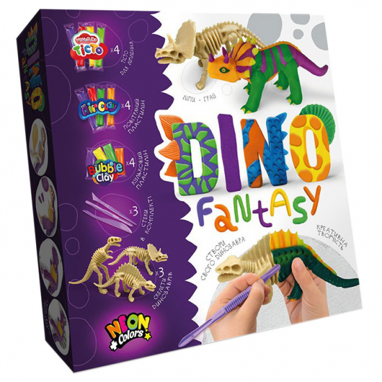 Набор креативного творчества Динозавры Dino Fantasy DF-01U, 3 скелета в наборе (Стегозавр) фото товара