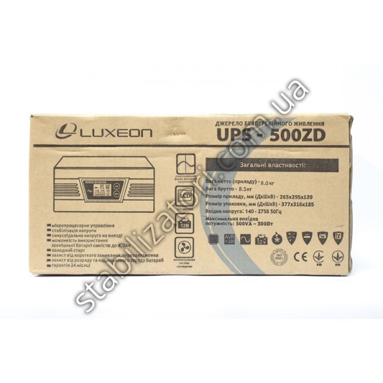 ИБП LUXEON UPS-500ZD фото товара