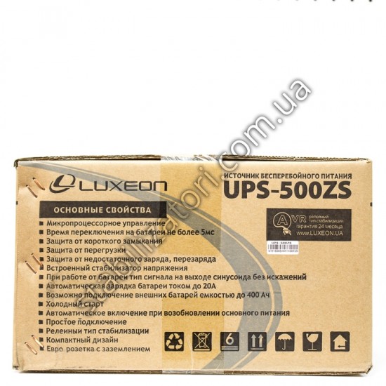 ИБП LUXEON UPS-500ZS фото товара