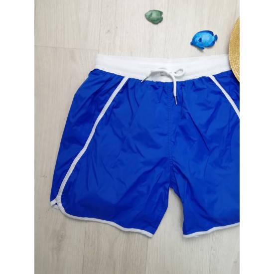 Шорты мужские пляжные длинные синие -163-04-1 фото товара