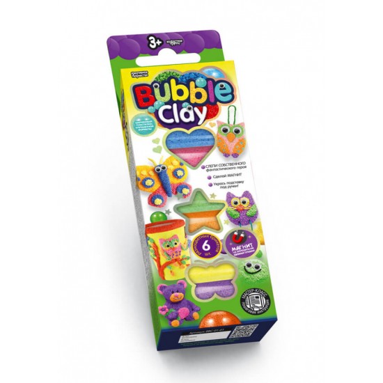 Набор для творчества Шариковый пластилин Bubble Clay 7995DT, 6 цветов фото товара