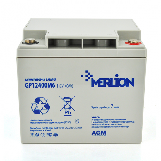 MERLION AGM GP12-40 12V 40AH фото товара