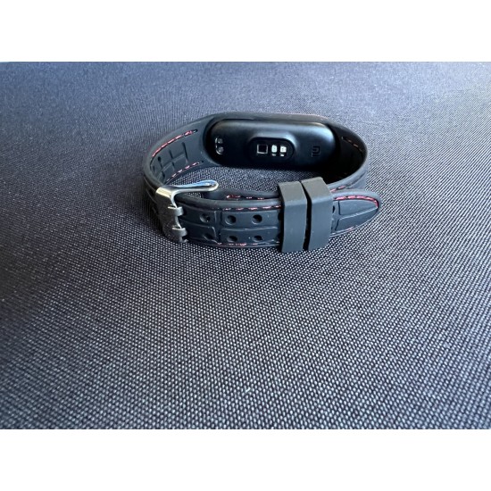 Ремешок силиконовый фактурный Xiaomi Mi Band 3/4 серый 2006-06-1 фото товара