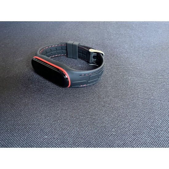 Ремешок силиконовый фактурный Xiaomi Mi Band 3/4 серый 2006-06-1 фото товара