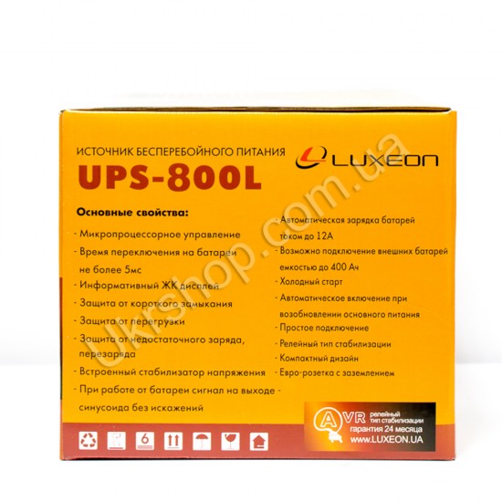 ИБП LUXEON UPS-800L фото товара