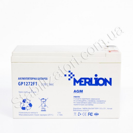 MERLION AGM GP1272F1 12 V 7,2 Ah фото товару