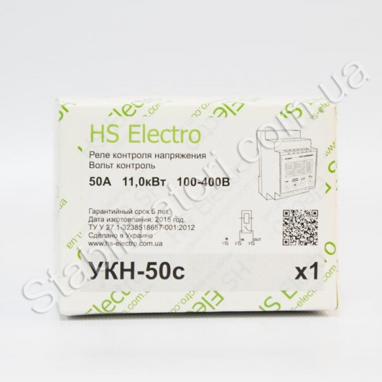 HS-Electro УКН-50с - реле напряжения фото товара