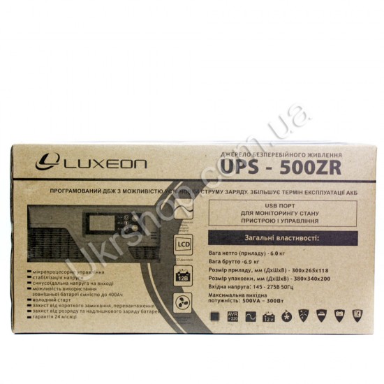 ИБП LUXEON UPS-500ZR фото товара