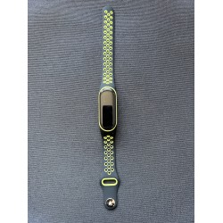 Ремешок силиконовый для часов Xiaomi 3/4 черно-зеленый 2006-02-3