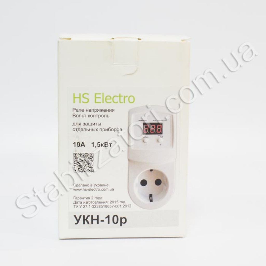 ᐈ HS-Electro УКН-10р ( в розетку )- реле напряжения - Купить в