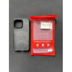 Силиконовый прозрачный чехол с черным ободком Iphone13 pro 2001-01-3