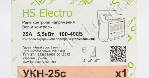 Hs electro реле напряжения