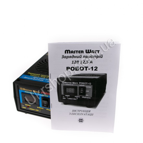 Зарядное устройство РОБОТ-12 Master Watt 1 - 200 А*ч Цифровая индикация фото товару