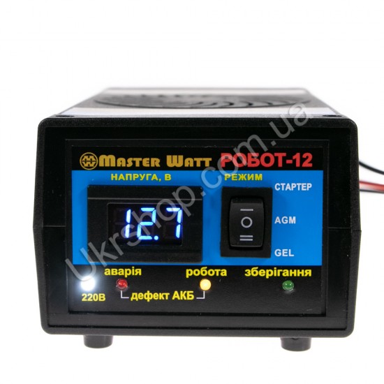 Зарядное устройство РОБОТ-12 Master Watt 1 - 200 А*ч Цифровая индикация фото товару