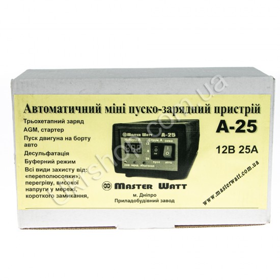 Зарядное устройство А-25 Master Watt 25А 12В Цифровая индикация фото товару