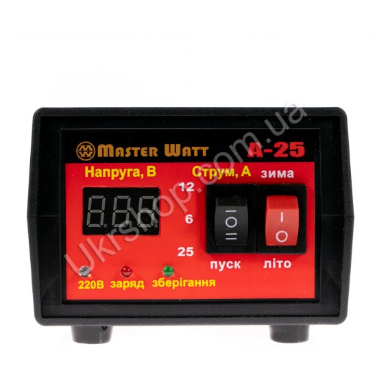 Зарядное устройство А-25 Master Watt 25А 12В Цифровая индикация фото товару