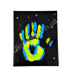 Жовто-блакитний набір для створення відбитків "Руки закоханих"  / Подарунок коханому / Подарунковий набір