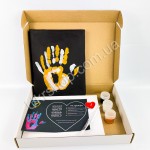 Серебряно-Золотой – набор для создания отпечатков "Руки Влюбленных" / Отпечатки рук на холсте для влюбленных / Подарок любимому / Подарочный набор фото товара
