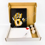 Серебряно-Золотой – набор для создания отпечатков "Руки Влюбленных" / Отпечатки рук на холсте для влюбленных / Подарок любимому / Подарочный набор фото товара